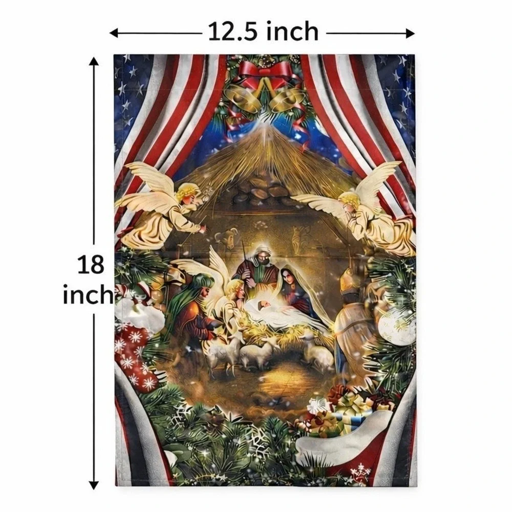 Christmas Nativity 12 x‎ 18 Garden Flag Religious Holiday Jesus Decor